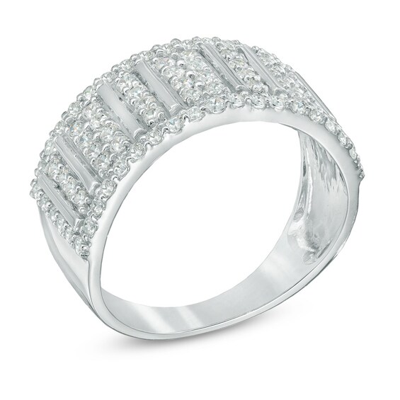 1.00 CT. T.W. Diamond Multi-Row Anniversary Band in 10K White Gold