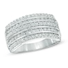 Thumbnail Image 0 of 1.00 CT. T.W. Diamond Multi-Row Anniversary Band in 10K White Gold