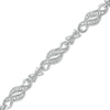 0.50 CT. T.W. Diamond Double Row Infinity Bracelet in Sterling Silver