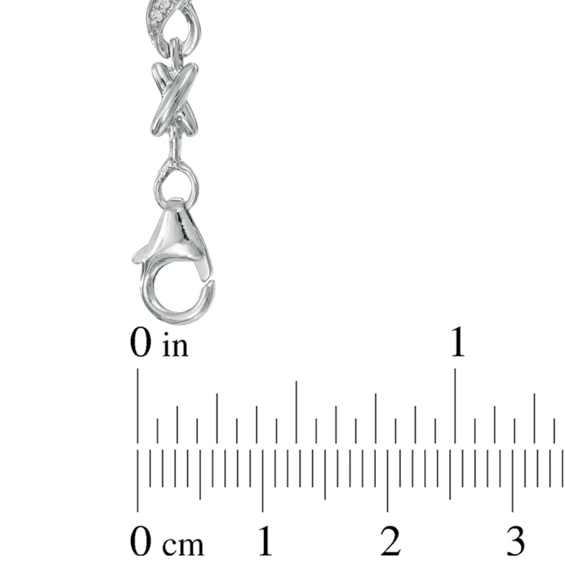 0.50 CT. T.W. Diamond Double Row Infinity Bracelet in Sterling Silver|Peoples Jewellers