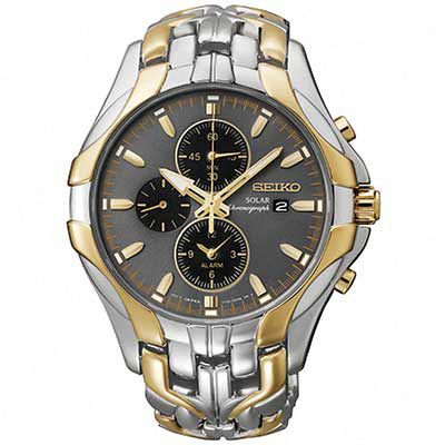 Men's Seiko Solar Alarm Chronograph Watch (Model: SSC138)