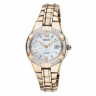 Ladies' Seiko Solar Diamond Watch (Model: SUT070)