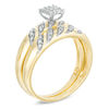 Thumbnail Image 1 of 0.12 CT. T.W. Diamond Bridal Set in 10K Gold