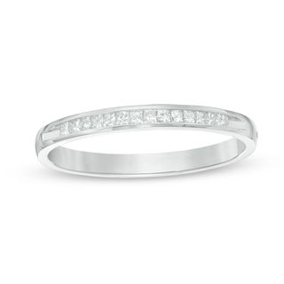 0.15 CT. T.W. Princess-Cut Diamond Band in 10K White Gold