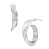 Thumbnail Image 0 of Abstract Twist Hoop Earrings in Sterling Silver