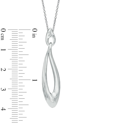 Twist Drop Earrings and Pendant Set in Sterling Silver