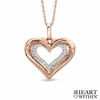 Thumbnail Image 0 of 0.10 CT. T.W. Diamond Heart Pendant in 10K Rose Gold