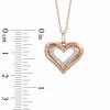 0.10 CT. T.W. Diamond Heart Pendant in 10K Rose Gold