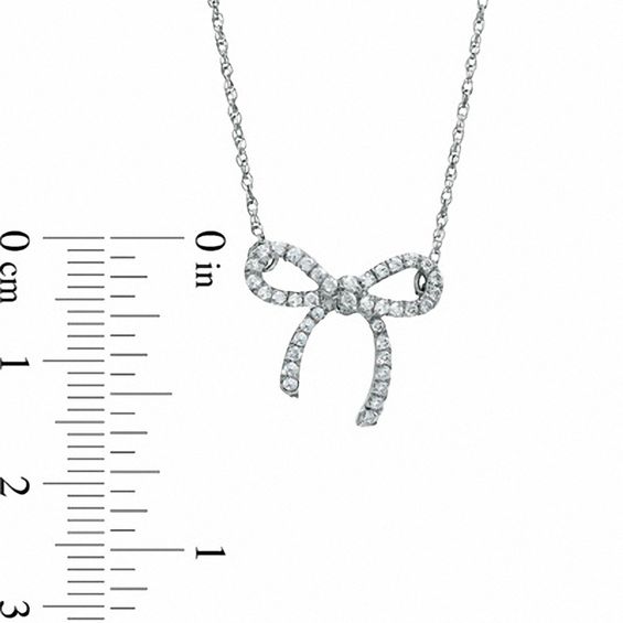 0.25 CT. T.W. Diamond Bow Necklace in Sterling Silver