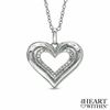 Thumbnail Image 0 of 0.10 CT. T.W. Diamond Heart Pendant in Sterling Silver