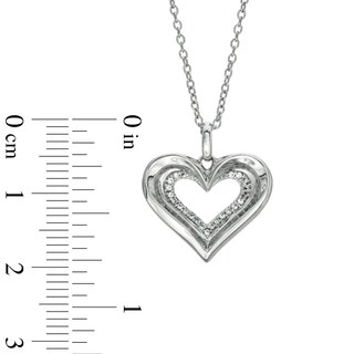 CT. T.W. Diamond Heart Pendant in Sterling Silver