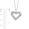 Thumbnail Image 2 of 0.15 CT. T.W. Diamond Heart Pendant in Sterling Silver