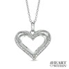 Thumbnail Image 1 of 0.15 CT. T.W. Diamond Heart Pendant in Sterling Silver