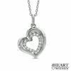 Thumbnail Image 0 of 0.15 CT. T.W. Diamond Tilted Heart Pendant in Sterling Silver