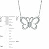 Thumbnail Image 2 of Diamond Accent Butterfly Necklace in Sterling Silver