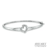 Thumbnail Image 0 of The Heart Within™ Diamond Accent Heart Bangle in Sterling Silver