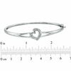 Thumbnail Image 1 of The Heart Within™ Diamond Accent Heart Bangle in Sterling Silver