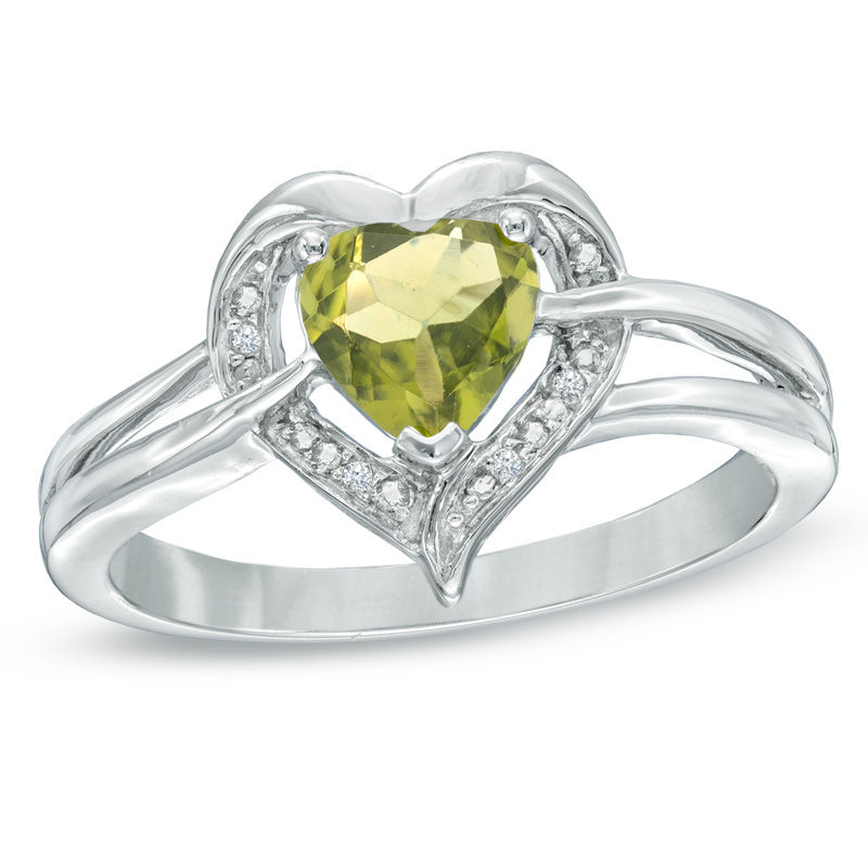 Peridot deals heart ring