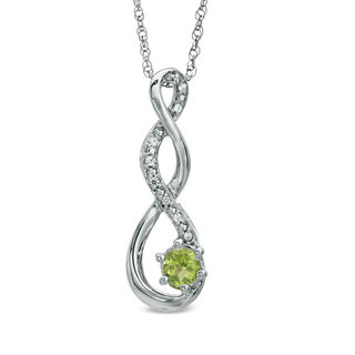 Peridot infinity sale necklace