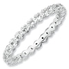 Thumbnail Image 0 of Stackable Expressions™ White Topaz Eternity Band in Sterling Silver