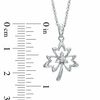 0.10 CT. T.W. Diamond Maple Leaf Pendant in Sterling Silver