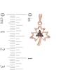 Thumbnail Image 1 of 0.13 CT. T.W. Enhanced Champagne Diamond Maple Leaf Drop Earrings in 10K Rose Gold