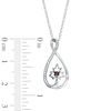 0.13 CT. T.W. Enhanced Champagne and White Diamond Infinity with Maple Leaf Pendant in Sterling Silver