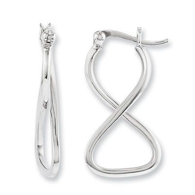 Infinity Hoop Earrings in Sterling Silver