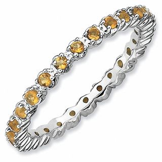 Stackable Expressions™ Prong-Set Peridot Eternity Band in Sterling