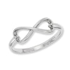 Thumbnail Image 0 of Heart-Shaped Infinity Ring in Sterling Silver