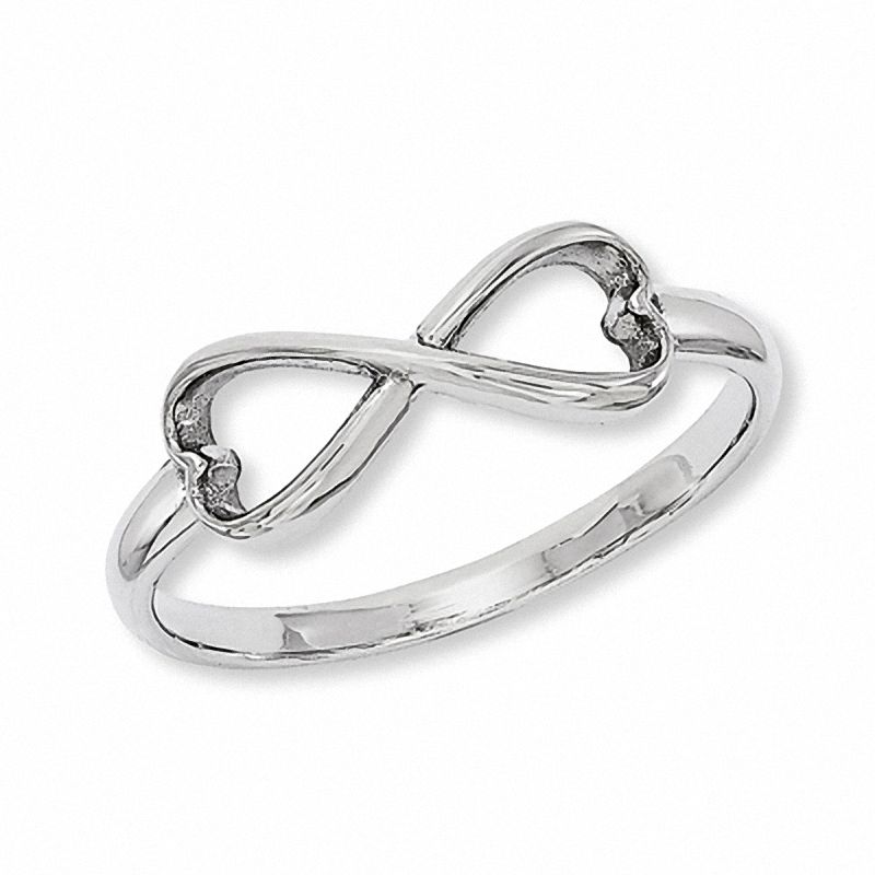 heart shaped sterling silver rings