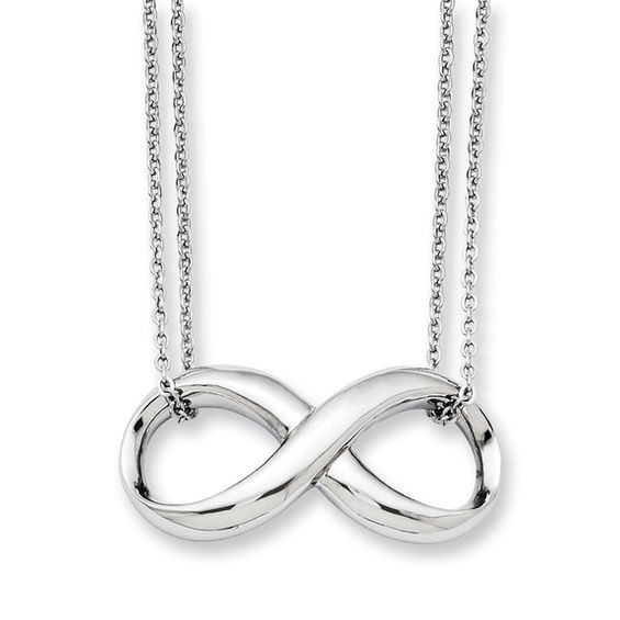 Infinity Double Strand Necklace in Stainless Steel