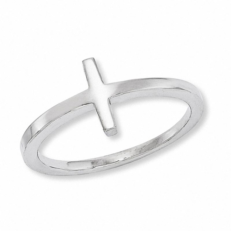 R.S. Covenant® Silver Band with Cubic Zirconia Cross Ring