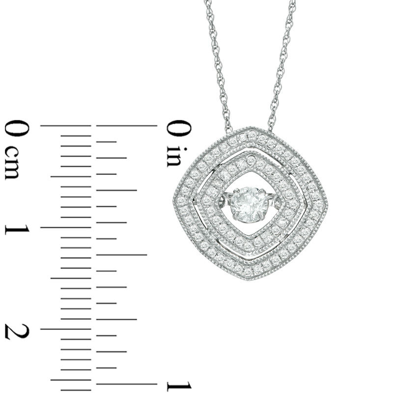 Unstoppable Love™ 0.35 CT. T.W. Diamond Vintage-Style Double Frame Pendant in 10K White Gold|Peoples Jewellers