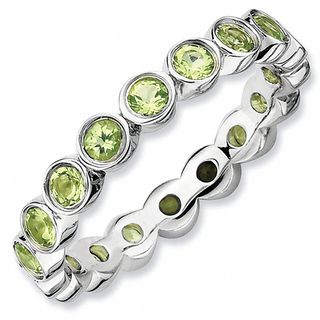 Stackable Expressions™ Prong-Set Peridot Eternity Band in Sterling