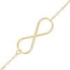 Sideways Infinity Bracelet in 10K Gold - 7.25"