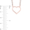 Double Row Heart Necklace in 10K Two-Tone Gold