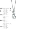 Thumbnail Image 1 of 0.10 CT. T.W. Certified Canadian Diamond Swirl Pendant in 14K White Gold (I/I1)