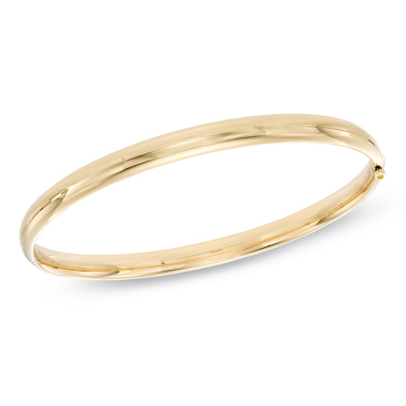 Polished Bangle in 10K Gold|Peoples Jewellers