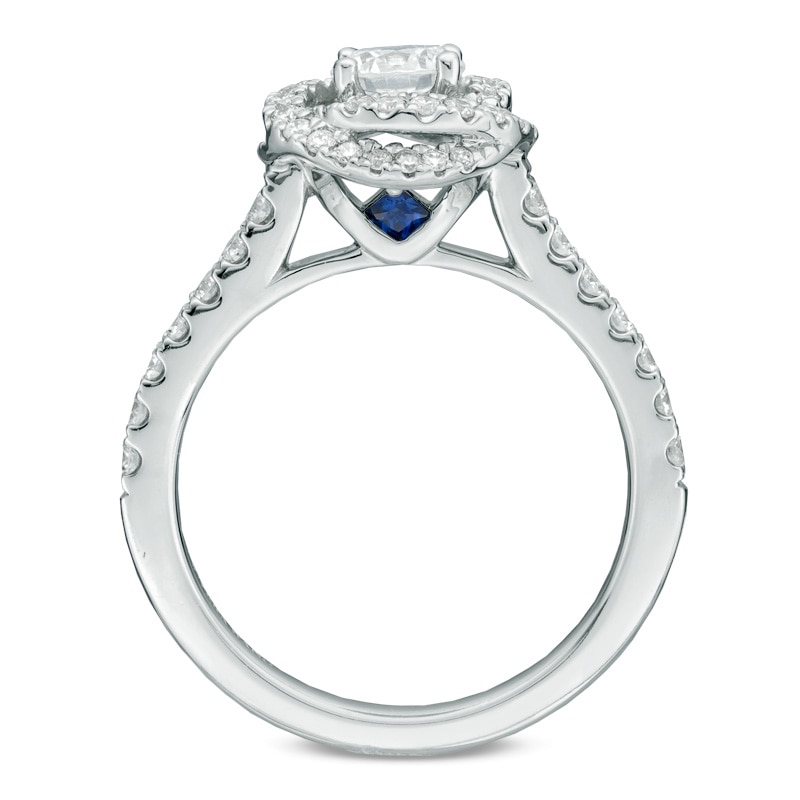 Vera Wang Love Collection 0.95 CT. T.W. Diamond Swirl Frame Engagement Ring in 14K White Gold|Peoples Jewellers