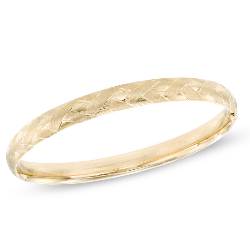 Woven Bangle in 10K Gold|Peoples Jewellers