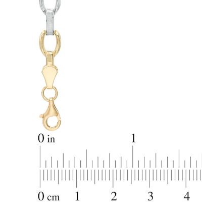 Fancy Link Bracelet in 10K Tri-Tone Gold - 7.25"