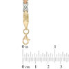 X Link Bracelet in 10K Tri-Tone Gold - 7.5"