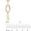 Thumbnail Image 1 of Oval Link Bracelet in 10K Tri-Tone Gold - 7.25"