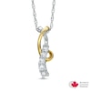 Thumbnail Image 0 of 0.20 CT. T.W. Certified Canadian Diamond Journey Pendant in 14K Two-Tone Gold (I/I1)
