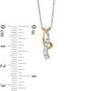 Thumbnail Image 1 of 0.20 CT. T.W. Certified Canadian Diamond Journey Pendant in 14K Two-Tone Gold (I/I1)