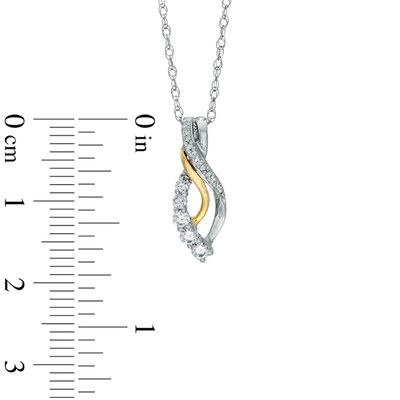 0.20 CT. T.W. Certified Canadian Diamond Teardrop Pendant in 14K Two-Tone Gold (I/I1)