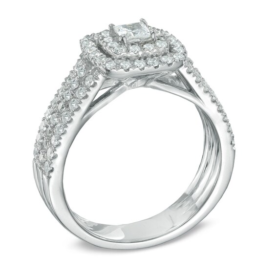 Celebration Canadian Grand™ 1.00 CT. T.W. Princess-Cut Certified Diamond Frame Ring in 14K White Gold (H-I/I1)