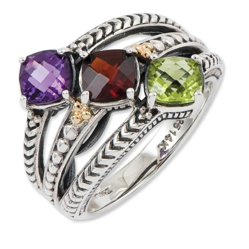 Sterling silver mothers ring store 3 stones