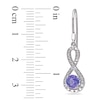 Thumbnail Image 1 of 5.0mm Tanzanite and 0.10 CT. T.W. Diamond Infinity Drop Earrings in Sterling Silver